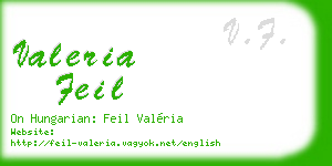 valeria feil business card